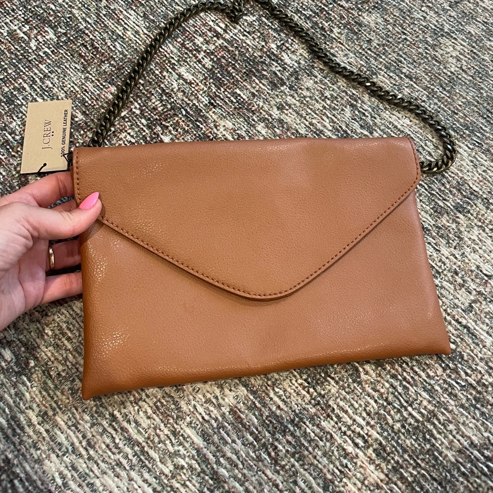 J.Crew Invitation Clutch Tan